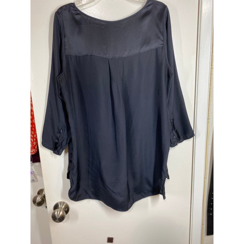 Vince 100% Silk Tunic 3/4 Sleeve Blouse XS - Picture 6 of 9